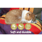 Gardeon Hammock Chair Outdoor Camping Hanging Hammocks Cushion Pillow Rainbow - Home & Garden > Hammocks