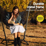 Gardeon Hammock Chair Outdoor Camping Hanging with Stand Grey - Furniture > Outdoor > Outdoor Chairs