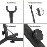 Gardeon Hammock Chair Outdoor Camping Hanging with Stand Grey - Furniture > Outdoor > Outdoor Chairs