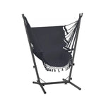 Gardeon Hammock Chair Outdoor Camping Hanging with Stand Grey - Furniture > Outdoor > Outdoor Chairs