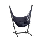 Gardeon Hammock Chair Outdoor Camping Hanging with Stand Grey - Furniture > Outdoor > Outdoor Chairs