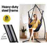 Gardeon Hammock Chair Outdoor Camping Hanging with Steel Stand Grey - Furniture > Outdoor