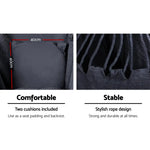 Gardeon Hammock Chair Outdoor Camping Hanging with Steel Stand Grey - Furniture > Outdoor