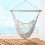 Gardeon Hammock Chair Outdoor Hanging Camping Mesh Indoor Cream - Home & Garden > Hammocks