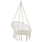 Gardeon Hammock Chair Outdoor Hanging Macrame Cotton Indoor Cream - Home & Garden > Hammocks