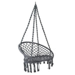 Gardeon Hammock Chair Outdoor Hanging Macrame Cotton Indoor Grey - Home & Garden > Hammocks