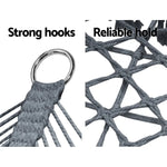Gardeon Hammock Chair Outdoor Portable Camping Hammocks 2 Person Grey - Furniture > Outdoor