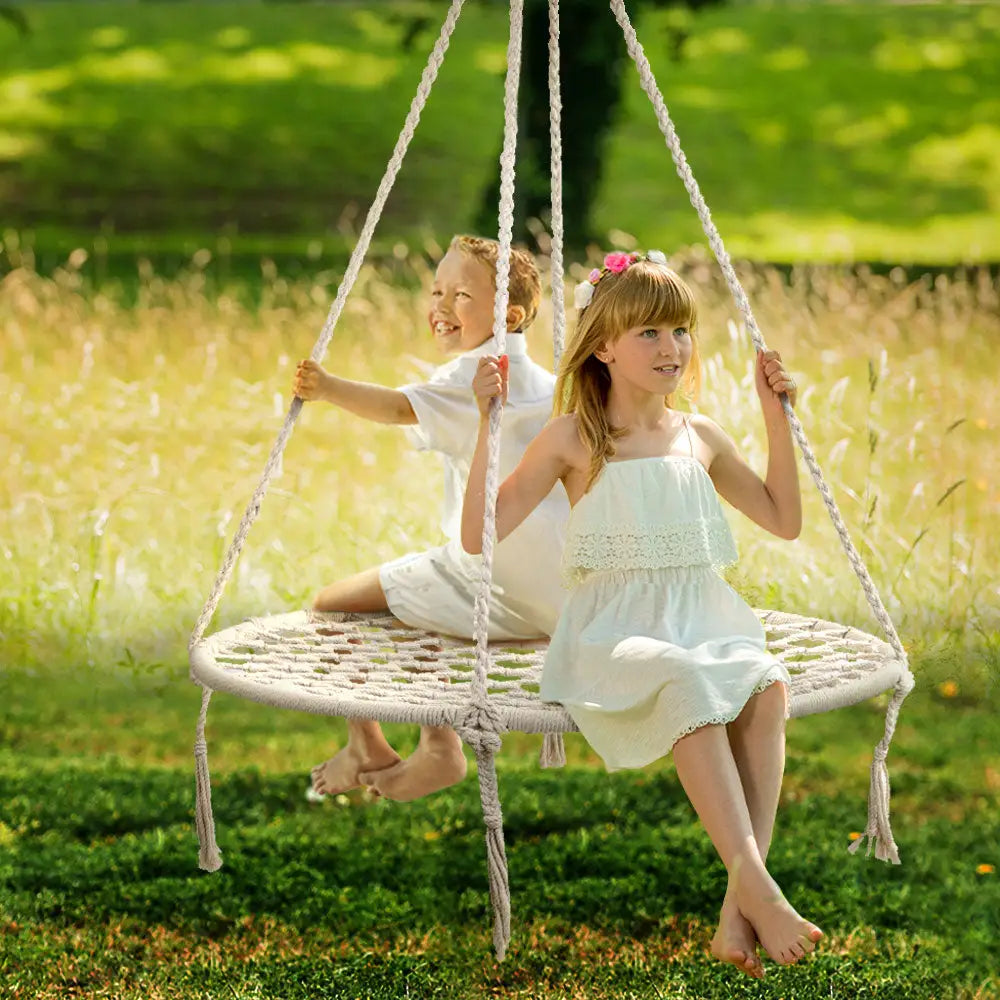 Gardeon Hammock Chair Outdoor Tree Swing Nest Web Hanging Seat 100cm - Home & Garden > Hammocks