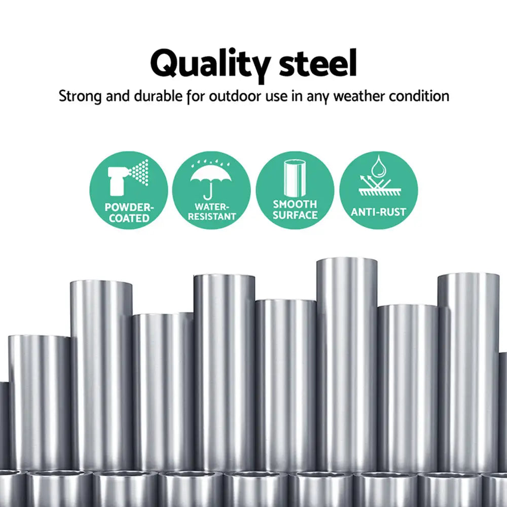 Gardeon Hammock Chair Steel Stand 2 Person Double Outdoor Heavy Duty 200KG - Furniture > Outdoor