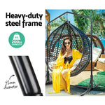 Gardeon Hammock Chair Steel Stand 2 Person Double Outdoor Heavy Duty 200KG - Furniture > Outdoor