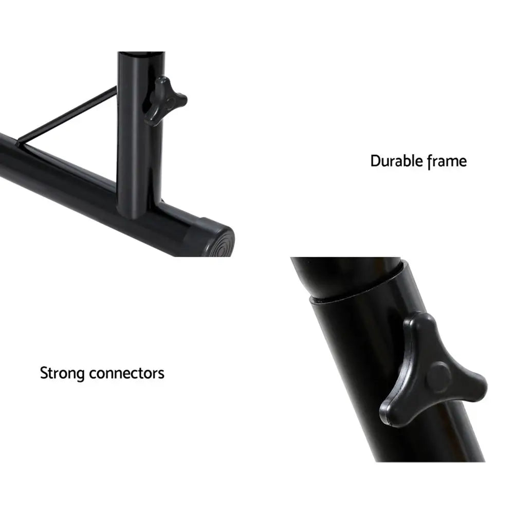 Gardeon Hammock Chair Steel Stand Outdoor Furniture Heavy Duty Black - Home & Garden > Hammocks