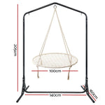 Gardeon Hammock Chair with Stand Nest Web Outdoor Swing 100cm - Furniture > Outdoor