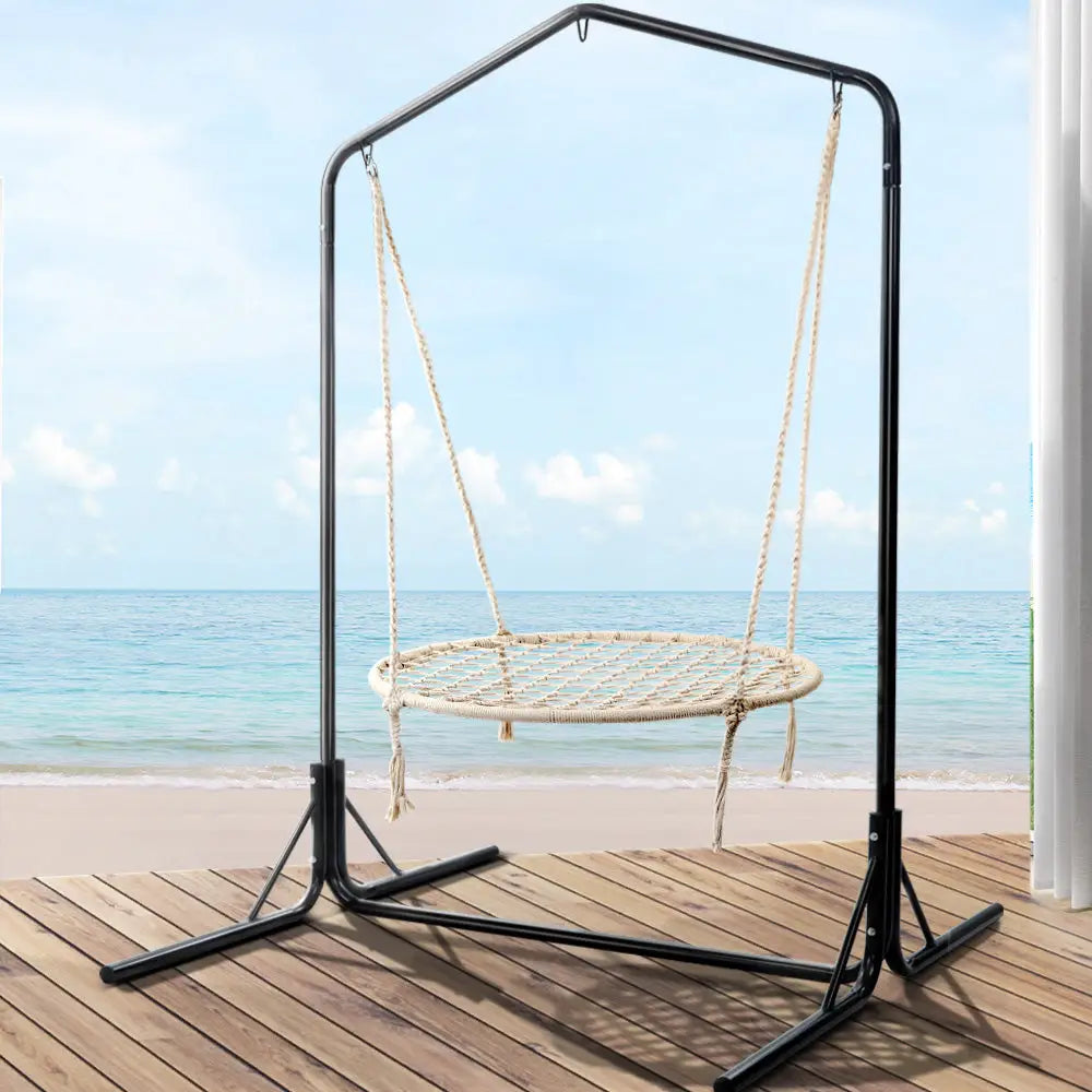Gardeon Hammock Chair with Stand Nest Web Outdoor Swing 100cm - Furniture > Outdoor