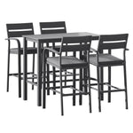 Gardeon Outdoor Bar Set 5-Piece Patio Dining Chairs Aluminium Table Stools - Furniture > Outdoor > Outdoor Dining Sets