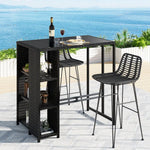 Gardeon Outdoor Bar Set Patio Furniture Dining Chairs Table and Chairs Wicker - Furniture > Outdoor > Outdoor Dining