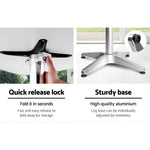 Gardeon Outdoor Bar Table Adjustable Aluminium Square 70/110cm - Furniture > Outdoor