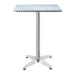 Gardeon Outdoor Bar Table Adjustable Aluminium Square 70/110cm - Furniture > Outdoor