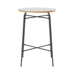 Gardeon Outdoor Bar Table Wicker Dining Bistro Patio Balcony Glass Table Steel - Furniture > Outdoor