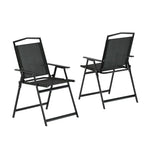 Gardeon Outdoor Chairs Portable Folding Camping Chair Steel Patio Furniture - Furniture > Outdoor