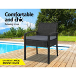 Gardeon Outdoor Dining Chairs Patio Furniture Rattan Lounge Chair Cushion Felix - Furniture > Outdoor