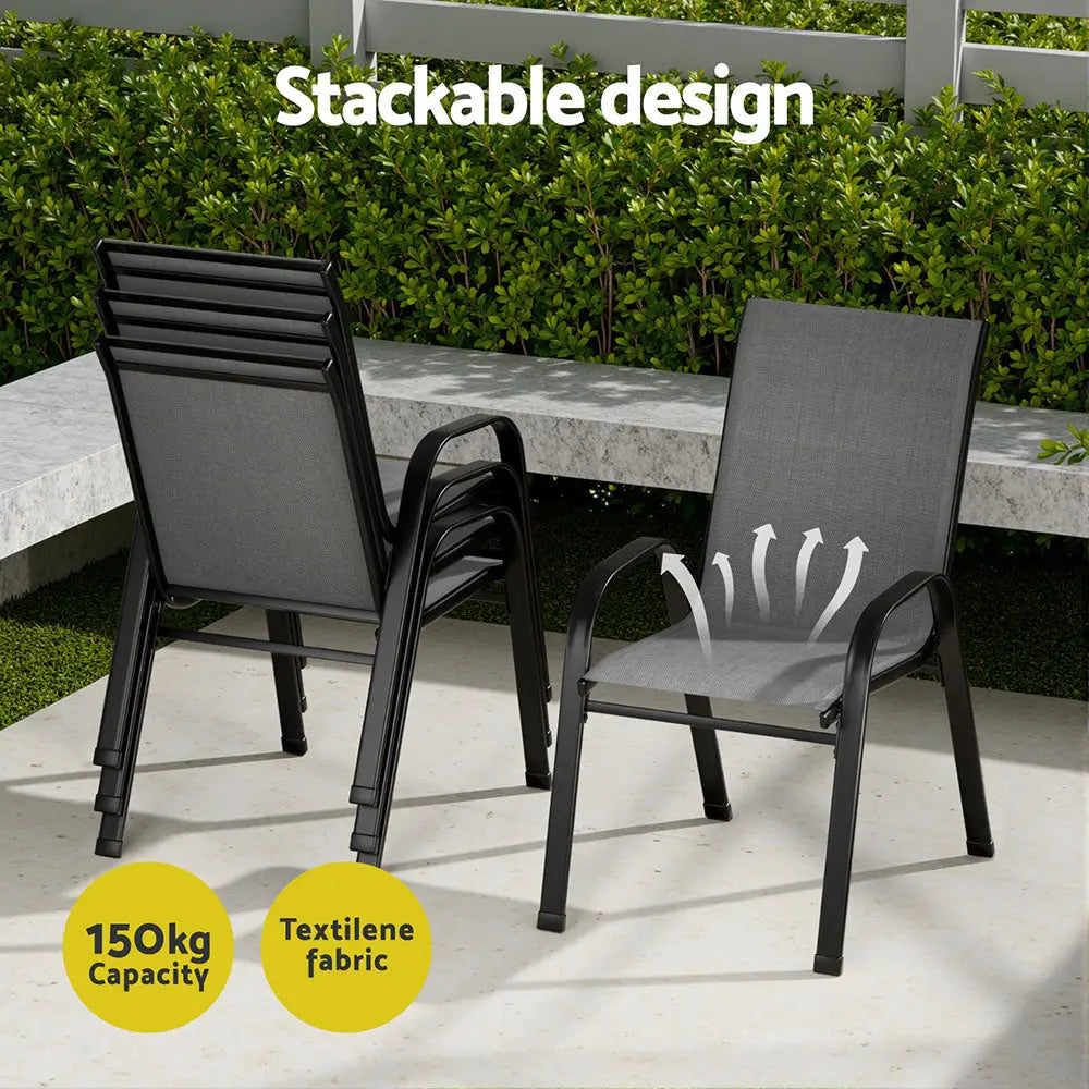 Gardeon Outdoor Dining Set Table and Chairs Patio Garden Furniture Bistro Set - Furniture > Outdoor > Outdoor Dining