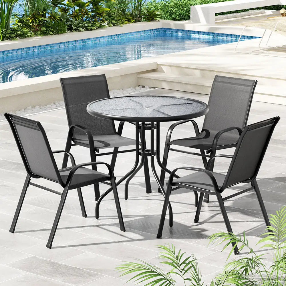 Gardeon Outdoor Dining Set Table and Chairs Patio Garden Furniture Bistro Set - Furniture > Outdoor > Outdoor Dining