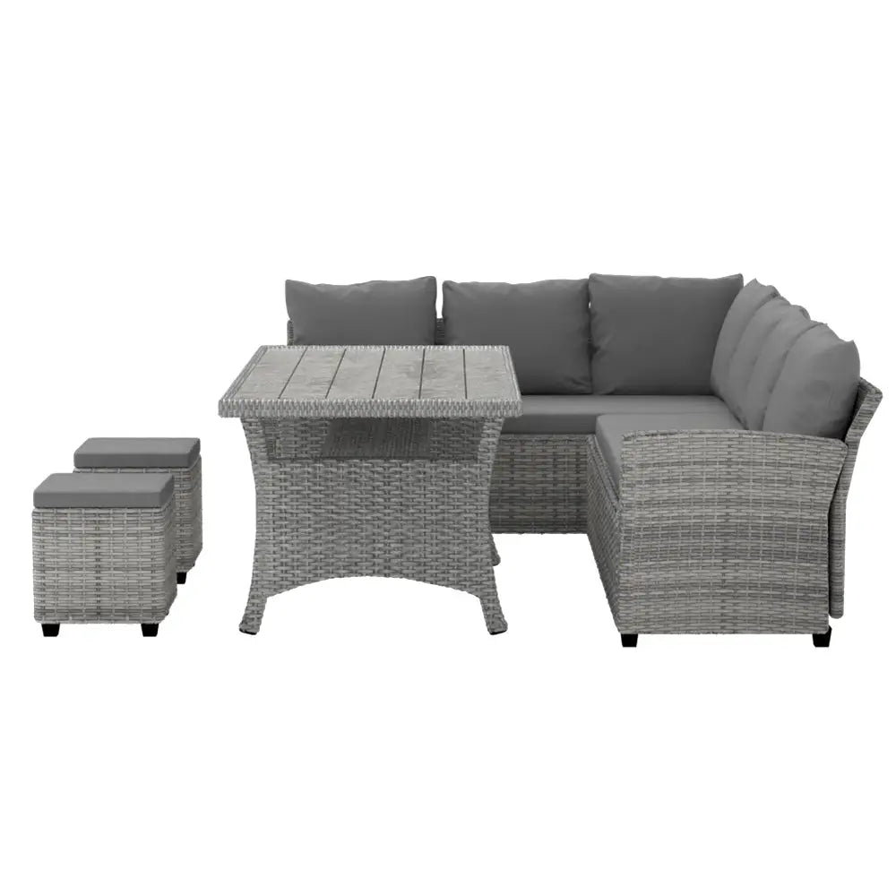 Gardeon Outdoor Dining Set Wicker Table Chairs Setting 8 Seater - Furniture > Outdoor