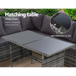 Gardeon Outdoor Furniture Dining Setting Sofa Set Lounge Wicker 9 Seater Mixed Grey - Furniture > Outdoor