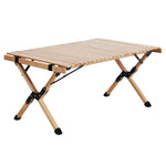 Gardeon Outdoor Furniture Wooden Egg Roll Picnic Table Camping Desk 90CM - Furniture > Outdoor