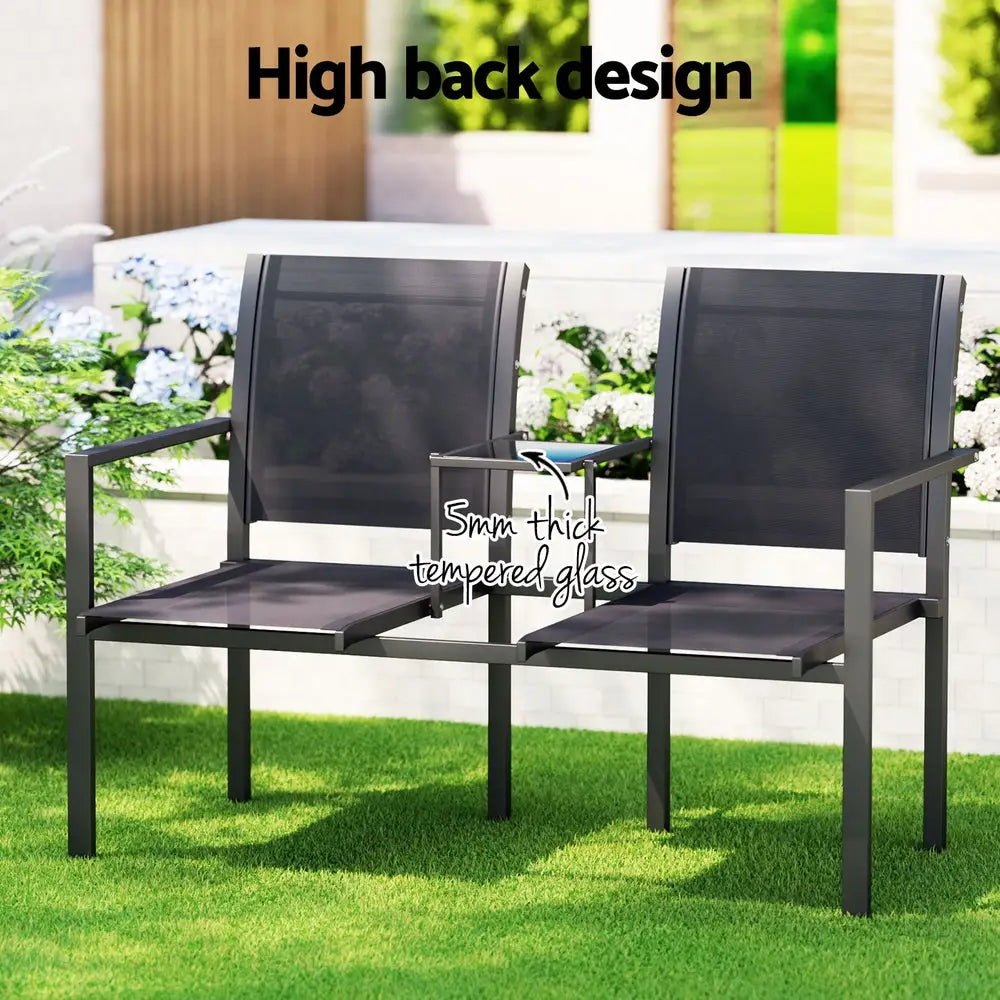 Gardeon Outdoor Garden Bench Seat Chair Table Loveseat Patio Furniture Park - Furniture > Outdoor