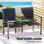 Gardeon Outdoor Garden Bench Seat Chair Table Loveseat Patio Furniture Park - Furniture > Outdoor
