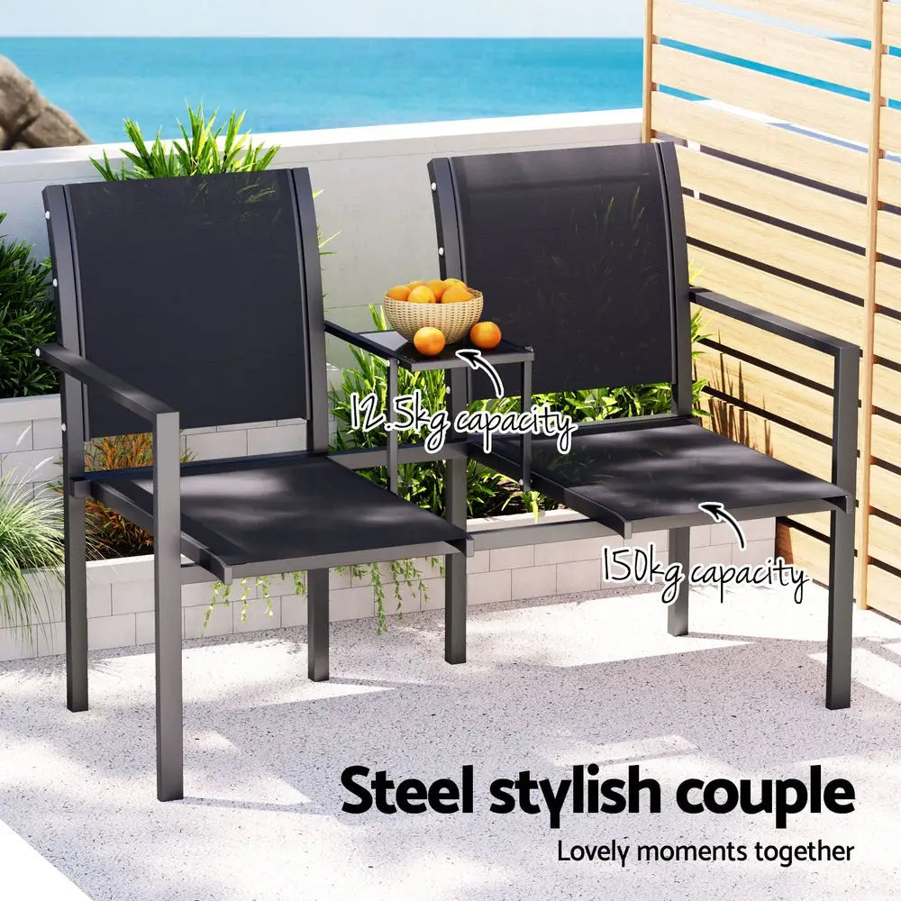 Gardeon Outdoor Garden Bench Seat Chair Table Loveseat Patio Furniture Park - Furniture > Outdoor
