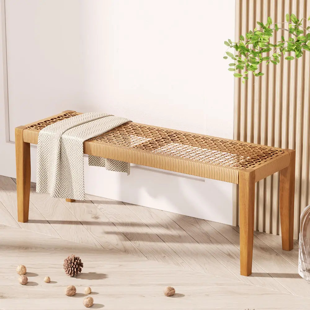 Gardeon Outdoor Garden Bench Seat Dining Acacia Wood 2-Seater Patio Furniture - Furniture > Outdoor