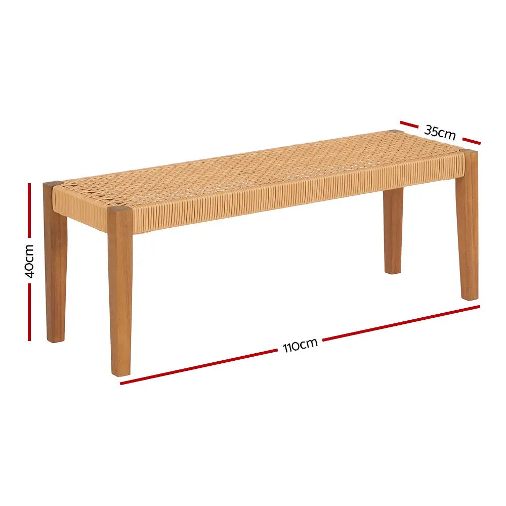Gardeon Outdoor Garden Bench Seat Dining Acacia Wood 2-Seater Patio Furniture - Furniture > Outdoor