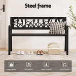 Gardeon Outdoor Garden Bench Seat Outdoor Furniture Steel 2 Seater Park Black - Furniture > Outdoor > Outdoor Benches