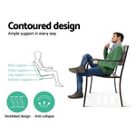 Gardeon Outdoor Garden Bench Seat Steel Outdoor Furniture 3 Seater Park Bronze - Furniture > Outdoor