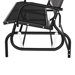 Gardeon Outdoor Garden Bench Seat Swing Glider Rocking 2 Seater Patio Furniture Black - Furniture > Outdoor