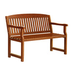 Gardeon Outdoor Garden Bench Wooden 2 Seater Lounge Chair Patio Furniture Brown - Furniture > Outdoor