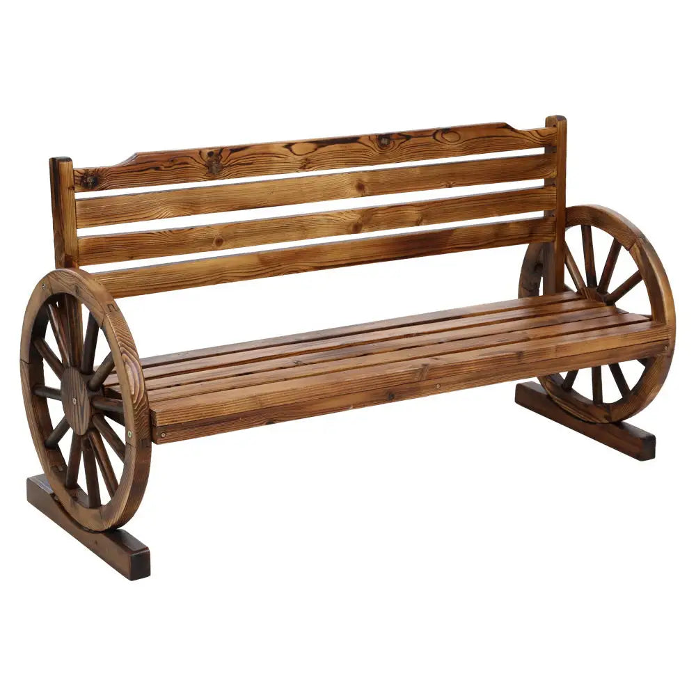 Gardeon Outdoor Garden Bench Wooden 3 Seat Wagon Chair Lounge Patio Furniture - Furniture > Outdoor