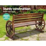 Gardeon Outdoor Garden Bench Wooden 3 Seat Wagon Chair Lounge Patio Furniture - Furniture > Outdoor
