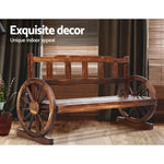 Gardeon Outdoor Garden Bench Wooden 3 Seater Wagon Chair Lounge Patio Furniture - Furniture > Outdoor