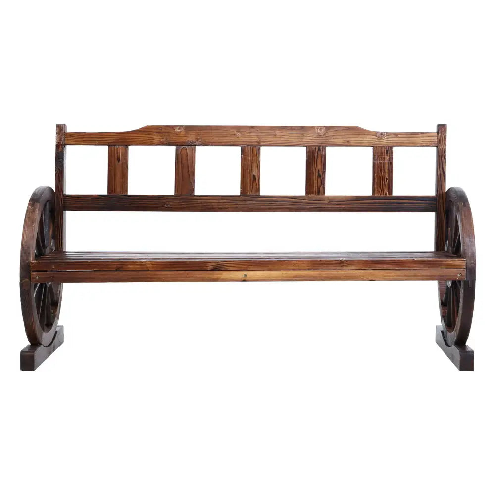 Gardeon Outdoor Garden Bench Wooden 3 Seater Wagon Chair Lounge Patio Furniture - Furniture > Outdoor