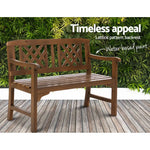 Gardeon Outdoor Garden Bench Wooden Chair 2 Seat Patio Furniture Lounge Natural - Furniture > Outdoor