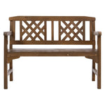 Gardeon Outdoor Garden Bench Wooden Chair 2 Seat Patio Furniture Lounge Natural - Furniture > Outdoor