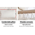 Gardeon Outdoor Hammock Chair with Stand Swing Hanging Hammock Garden Cream - Furniture > Outdoor