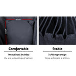 Gardeon Outdoor Hammock Chair with Stand Swing Hanging Hammock with Pillow Grey - Furniture > Outdoor