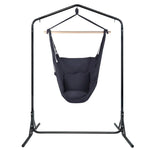 Gardeon Outdoor Hammock Chair with Stand Swing Hanging Hammock with Pillow Grey - Furniture > Outdoor