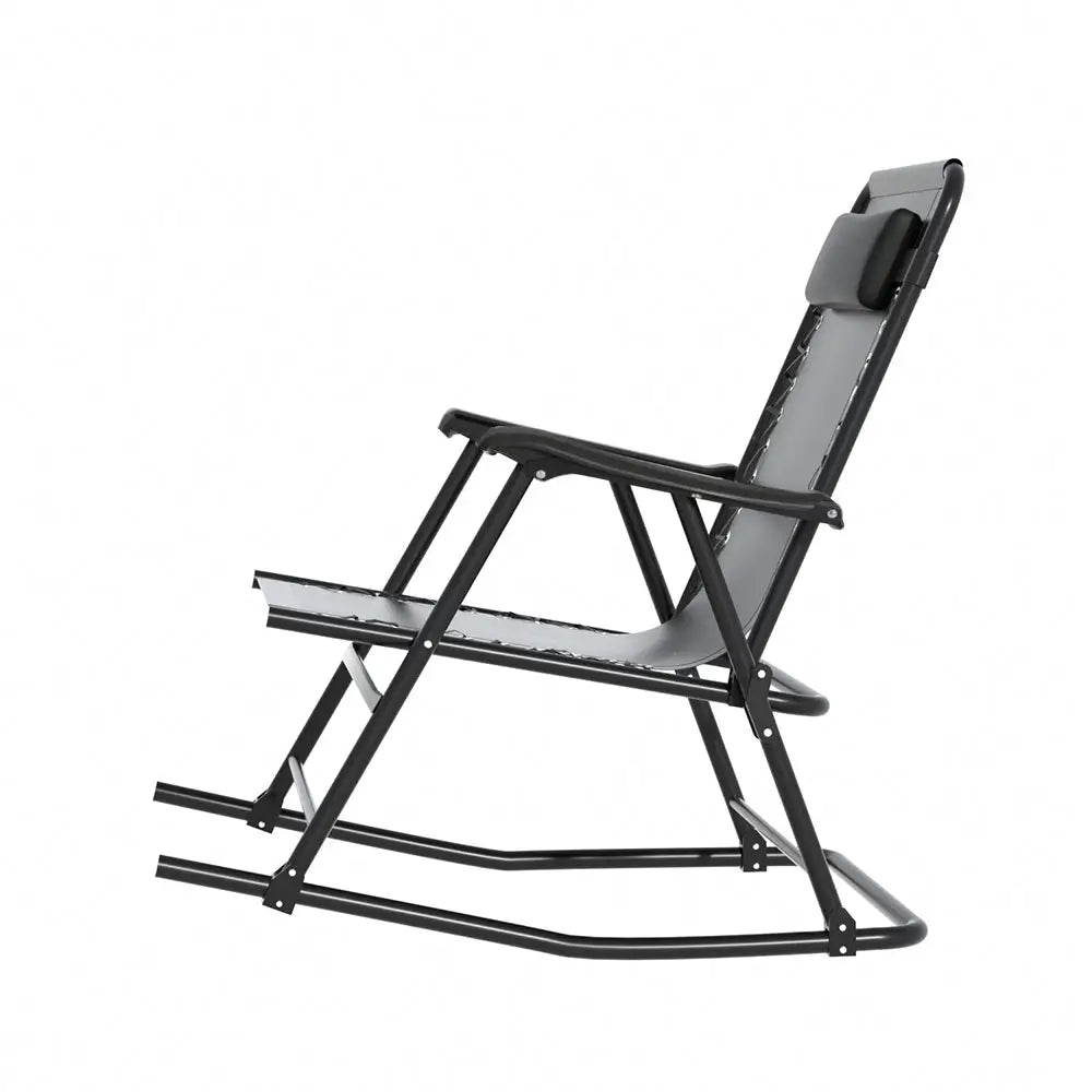 Gardeon Outdoor Rocking Chair Folding Reclining Recliner Patio Furniture Garden - Furniture > Outdoor