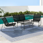 Gardeon Outdoor Sofa Set Lounge Setting Textilene Table and Chairs Garden Patio Furniture - Furniture > Outdoor