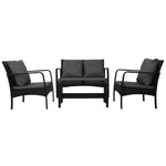 Gardeon Outdoor Sofa Set Lounge Setting Wicker Table and Chairs Garden Patio Furniture - Furniture > Outdoor > Outdoor